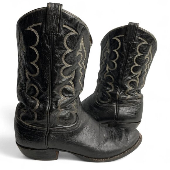 Tony Lama Other - Tony Lama 1509 Vintage Gold Label USA Leather Western Cowboy Boots Men's 10 D